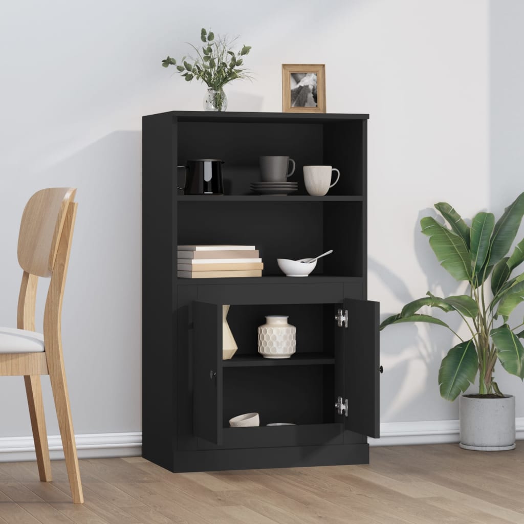 Thumbnail - vidaXL Highboard Schwarz 60x35,5x103,5 cm Holzwerkstoff