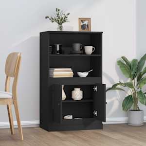 Skříň highboard černá 60 x 35,5 x 103,5 kompozitní dřevo - obrázek 3