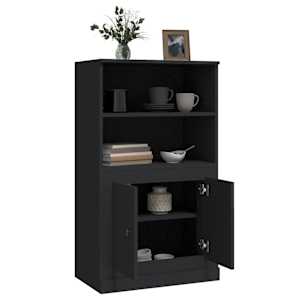 Skříň highboard černá 60 x 35,5 x 103,5 kompozitní dřevo - obrázek 5