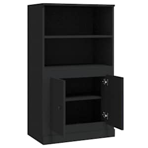 Skříň highboard černá 60 x 35,5 x 103,5 kompozitní dřevo - obrázek 8