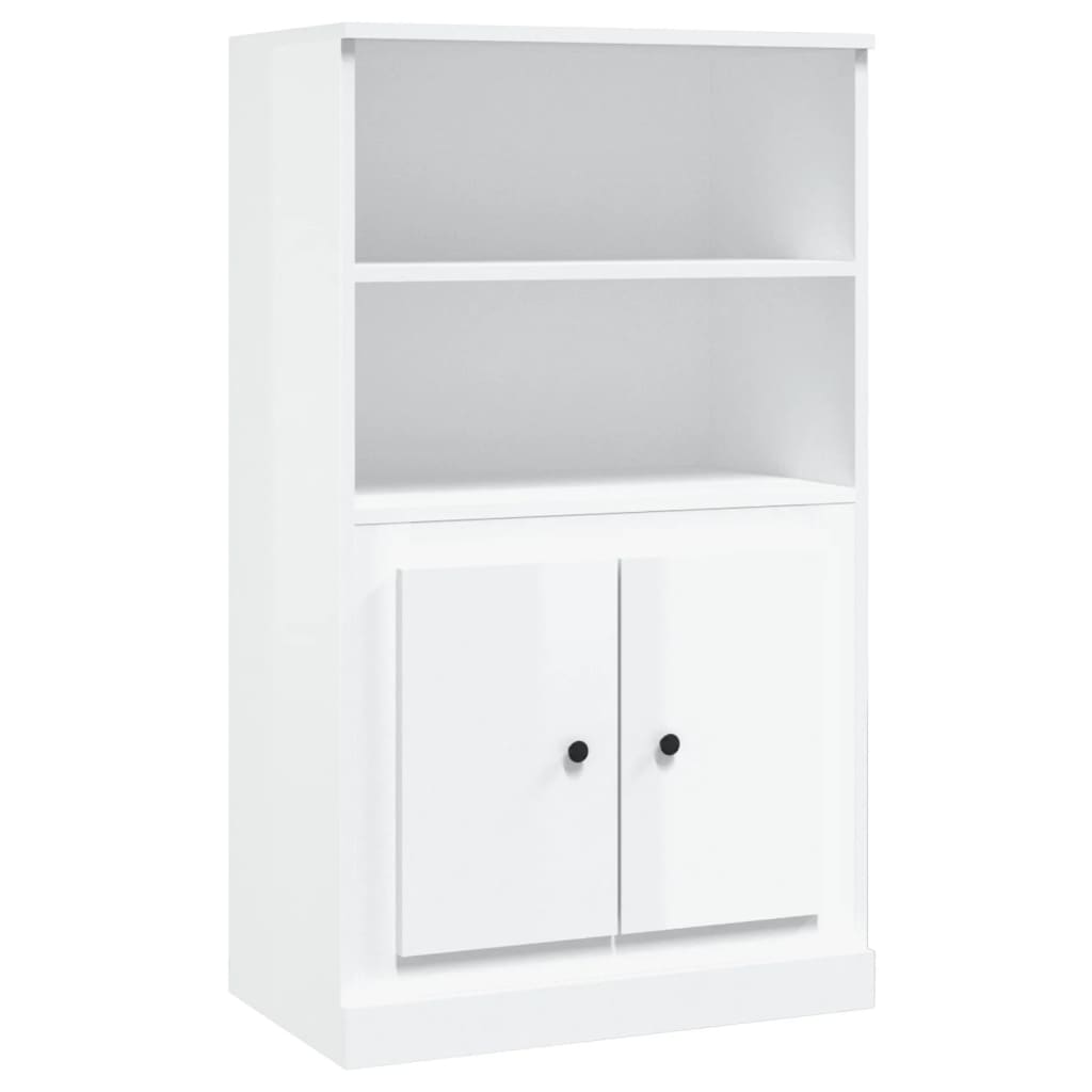 vidaXL Skříň highboard lesklá bílá 60 x 35,5 x 103,5 kompozitní dřevo