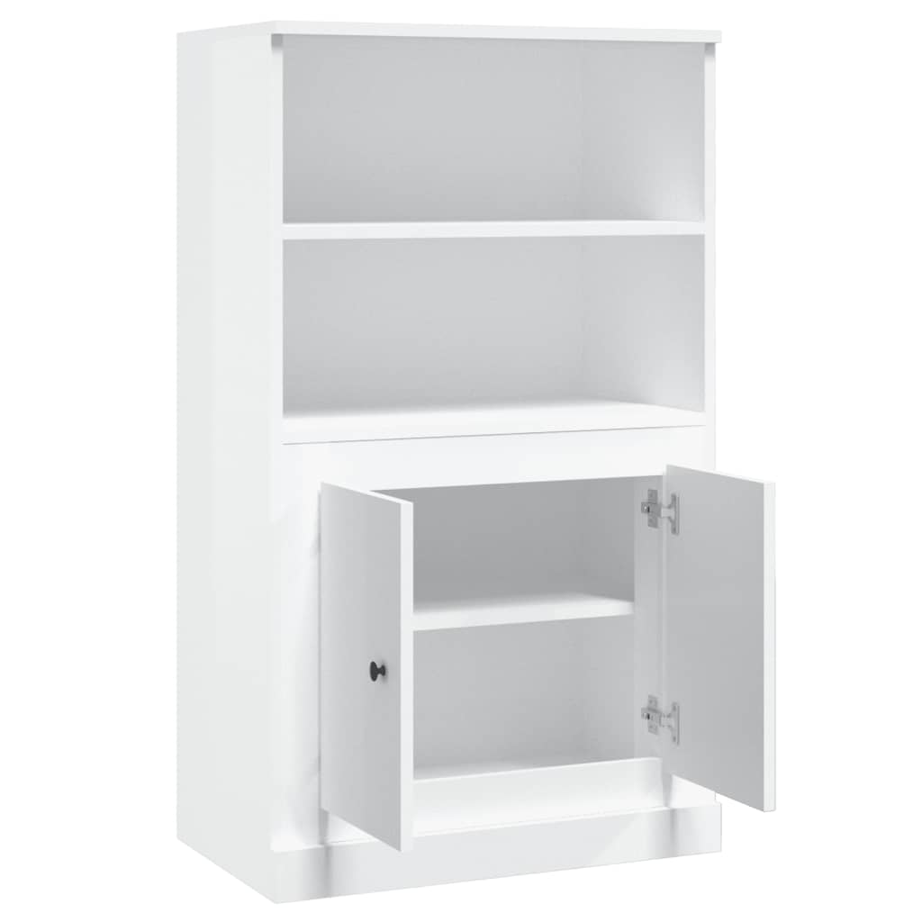 Skříň highboard lesklá bílá 60 x 35,5 x 103,5 kompozitní dřevo