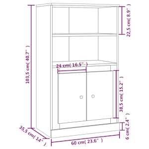 Skříň highboard dub sonoma 60 x 35,5 x 103,5 kompozitní dřevo - obrázek 10