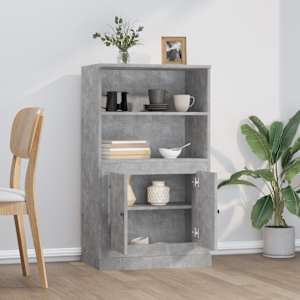 Skříň highboard betonově šedá 60x35,5x103,5 cm kompozitní dřevo - obrázek 3