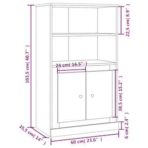 Skříň highboard betonově šedá 60x35,5x103,5 cm kompozitní dřevo - obrázek 10