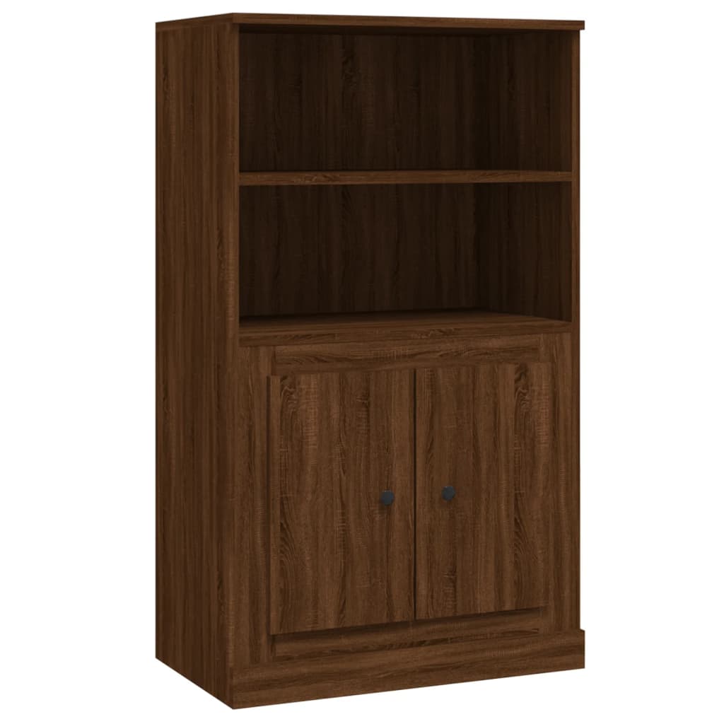 Skříň highboard hnědý dub 60 x 35,5 x 103,5 kompozitní dřevo