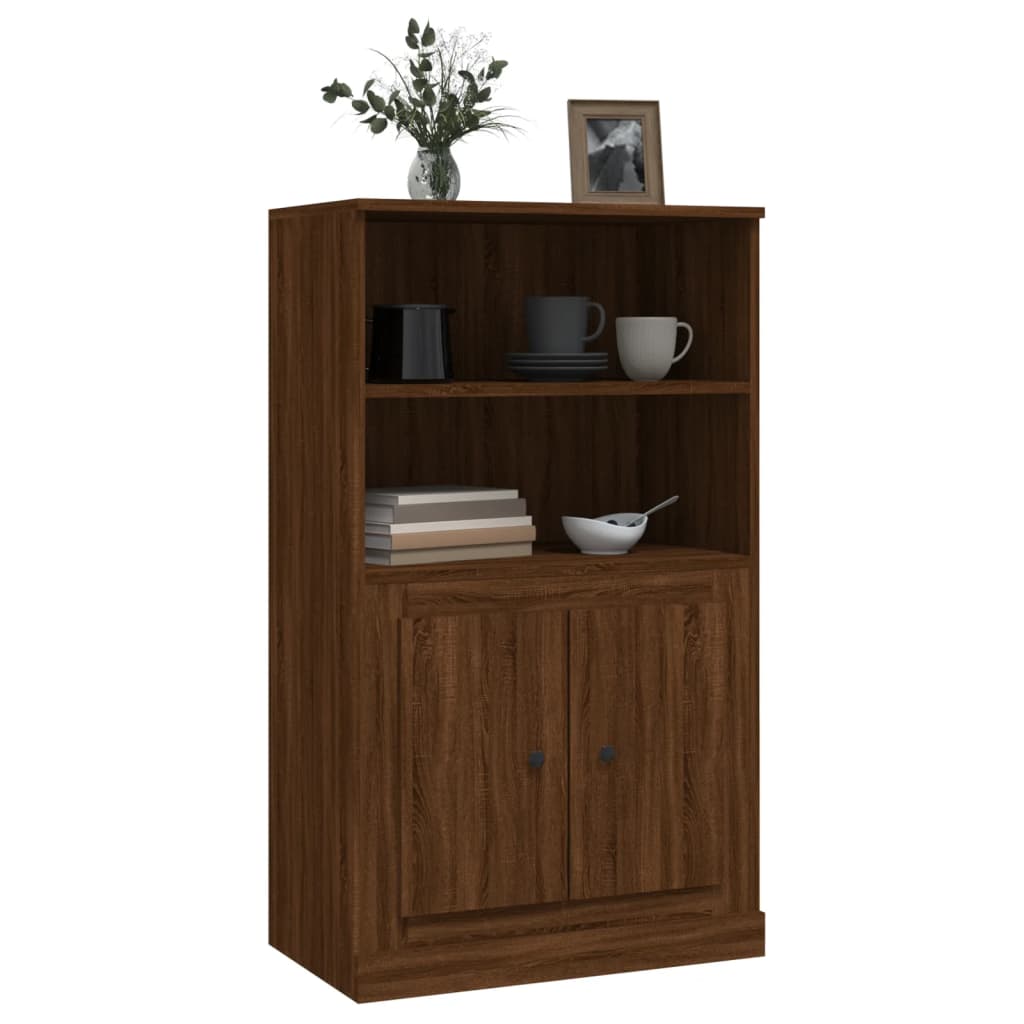 Skříň highboard hnědý dub 60 x 35,5 x 103,5 kompozitní dřevo