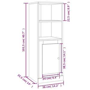 Skříň highboard černá 36 x 35,5 x 103,5 kompozitní dřevo - obrázek 10