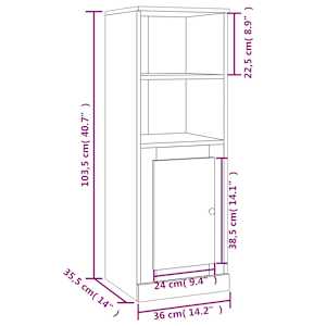 Skříň highboard lesklá bílá 36 x 35,5 x 103,5 kompozitní dřevo - obrázek 10