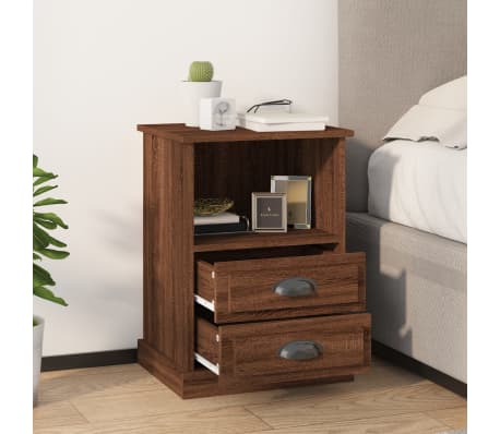 vidaXL Y&ouml;p&ouml;yt&auml; ruskea tammi 43x36x60 cm