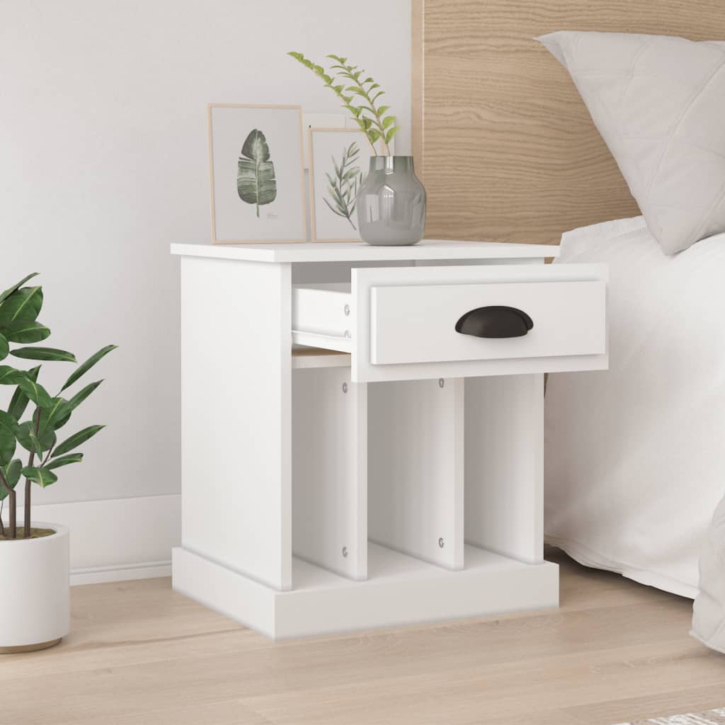 vidaXL Nachtkastjes 2 st 43x36x50 cm wit afbeelding