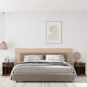 Nočna omarica 2 kosa dimljeni hrast 43x36x50 cm