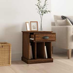 vidaXL Bedside Cabinet Brown Oak 43x36x50 cm