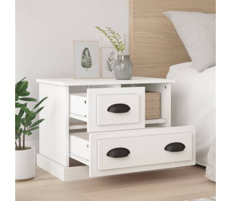 vidaXL Nachttisch Wei&szlig; 60x39x45 cm