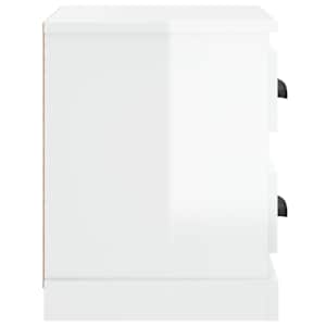 Noční stolek bílý s vysokým leskem 60 x 35,5 x 45 cm - obrázek 8