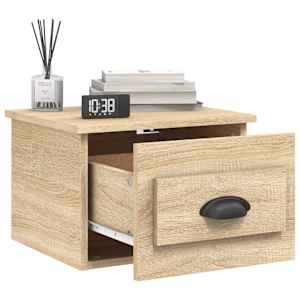 Nástěnné noční stolky 2 ks dub sonoma 41,5 x 36 x 28 cm - obrázek 4