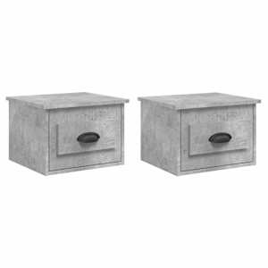 Nástěnné noční stolky 2 ks betonově šedé 41,5 x 36 x 28 cm - obrázek 2