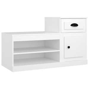 Botník bílý 100 x 42 x 60 cm kompozitní dřevo - obrázek 2