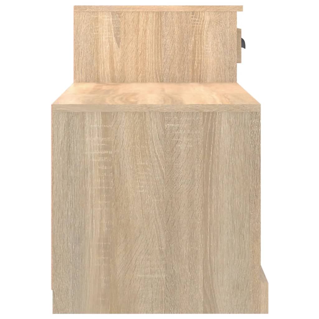 sonoma-tölgyszínű szerelt fa cipőszekrény 100x42x60 cm