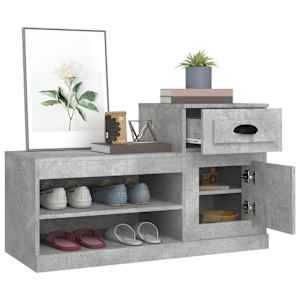 Botník betonově šedý 100 x 42 x 60 cm kompozitní dřevo - obrázek 5