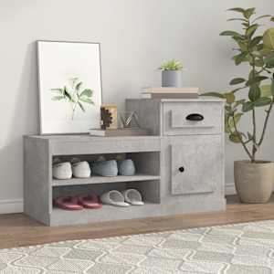 Omarica za čevlje betonsko siva 100x42x60 cm inženirski les
