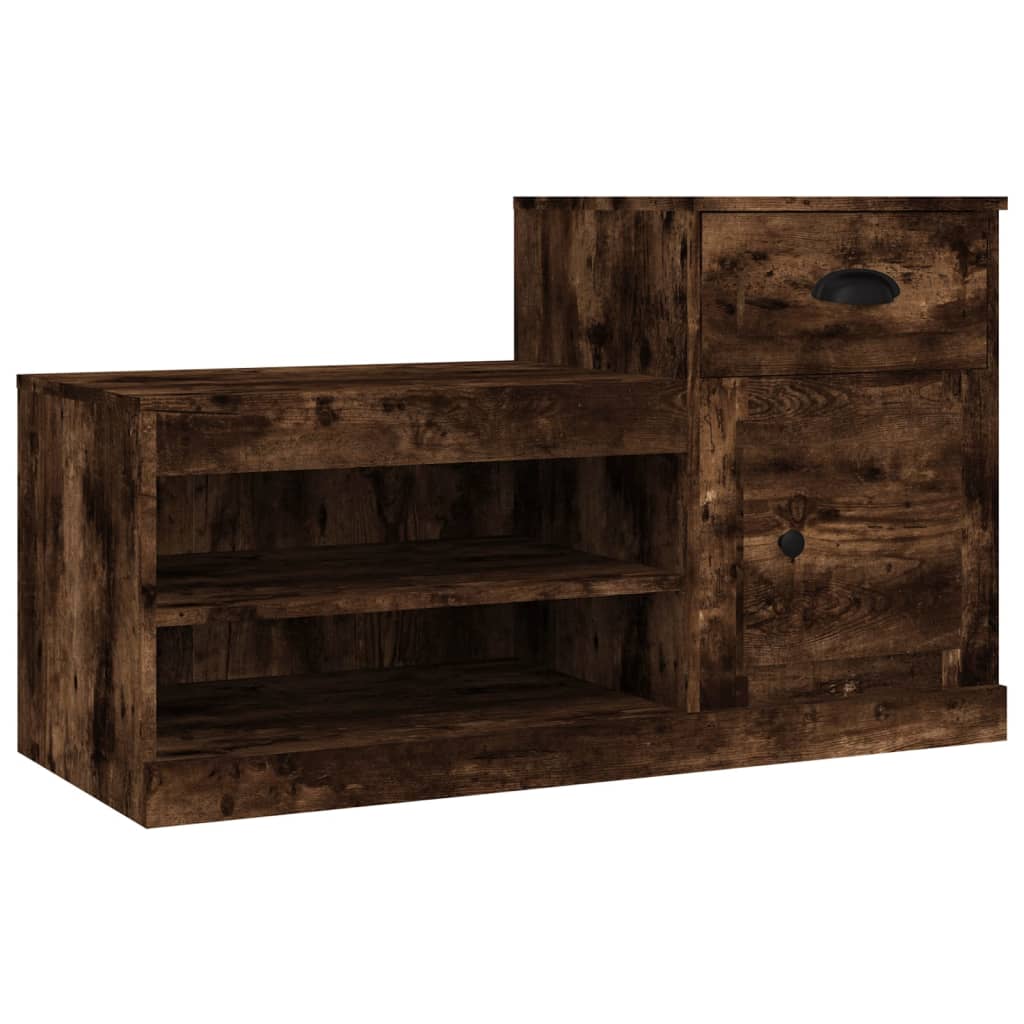 vidaXL Botník kouřový dub 100 x 42 x 60 cm kompozitní dřevo