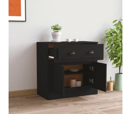 vidaXL Ντουλάπι Μαύρο 70 x 35,5 x 67,5 εκ. από Επεξεργασμένο Ξύλο