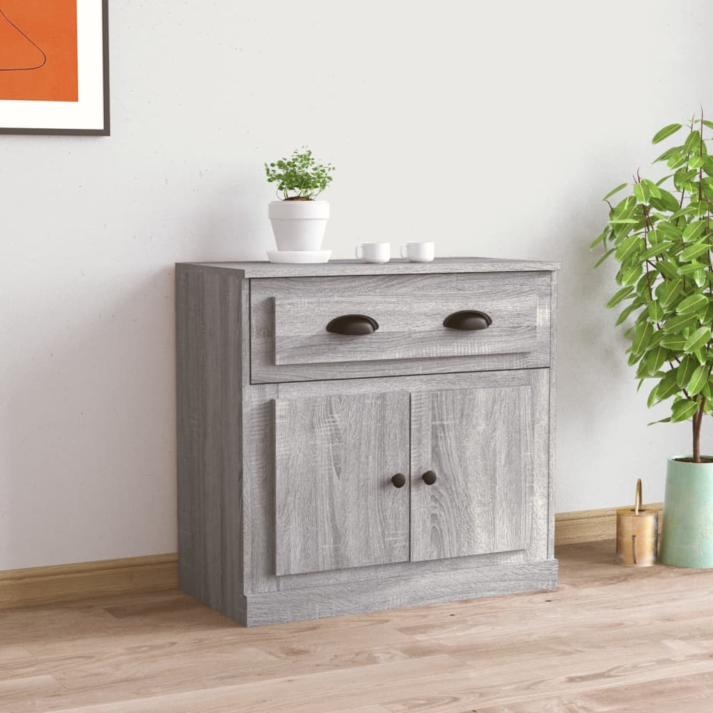 Credenza Moderna，Madia da cucina，Mobile Buffet，Armadio da Cucina Grigio  Sonoma 70x35,5x67,5 cm in Legno Multistrato VMOE59154 BonneVie