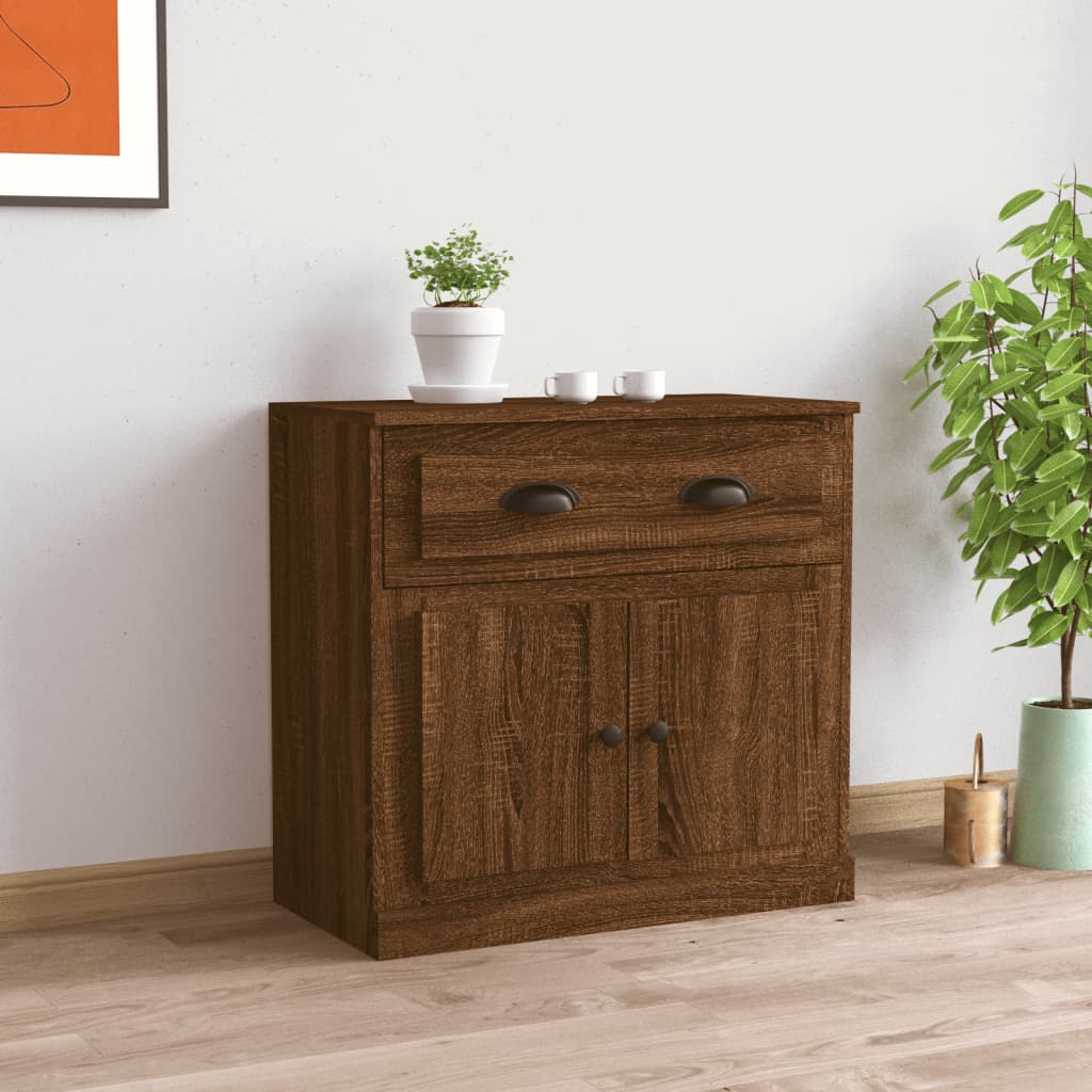 Buffet chêne marron 70x35,5x67,5 cm Bois d'ingénierie