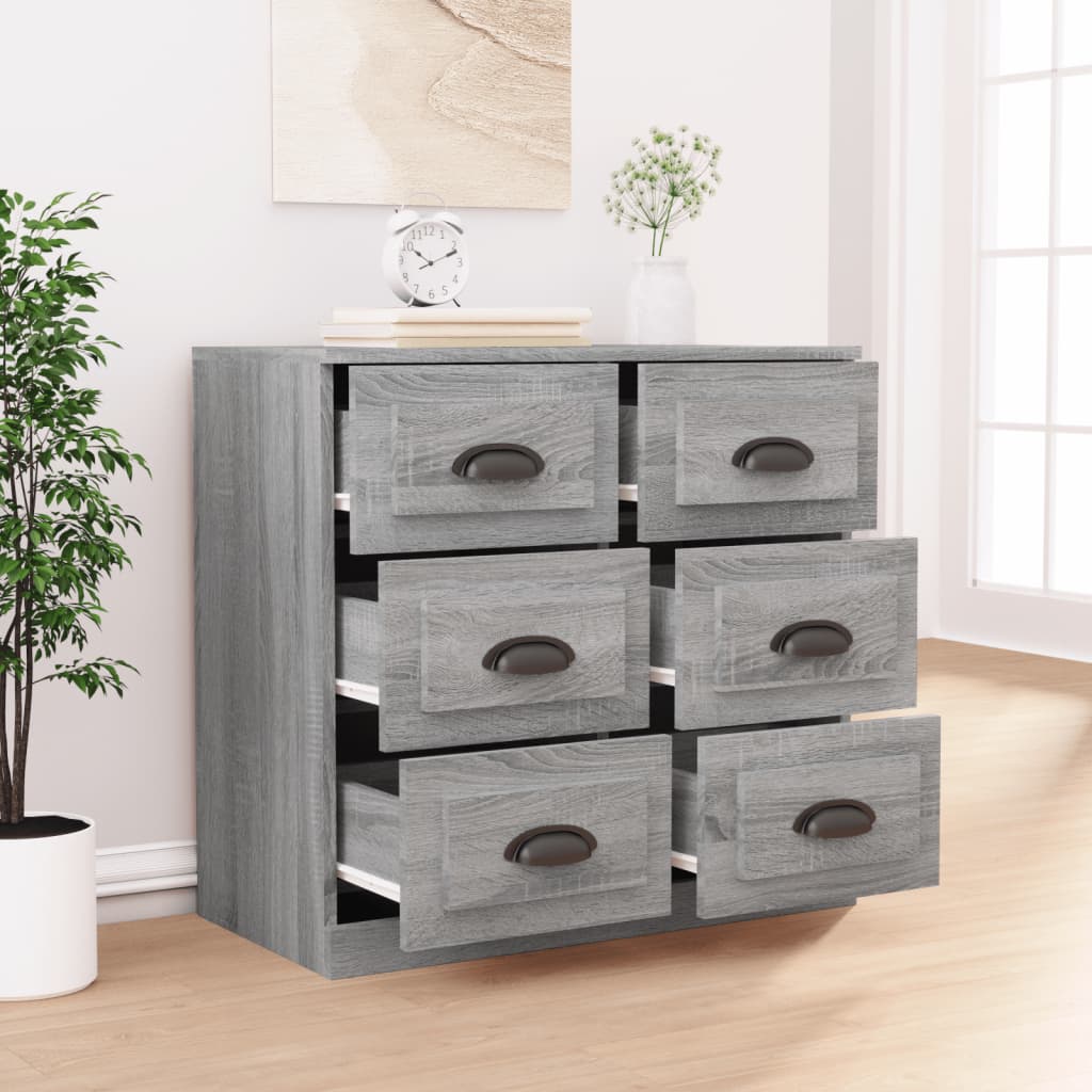 Thumbnail - vidaXL Sideboard Grau Sonoma 70x35,5x67,5 cm Holzwerkstoff