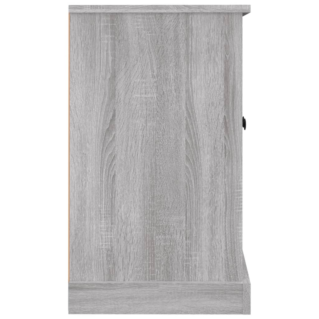 szürke sonoma színű szerelt fa tálalószekrény 100x35,5x60 cm