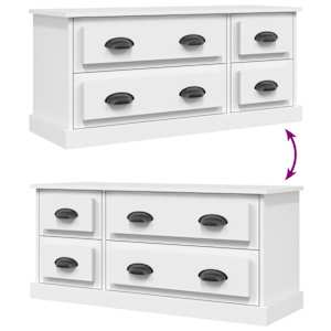 TV skříňka bílá 100 x 35,5 x 45 cm kompozitní dřevo - obrázek 8