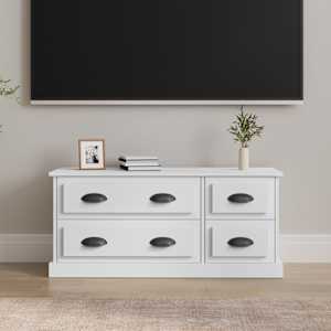 TV skříňka bílá 100 x 35,5 x 45 cm kompozitní dřevo - obrázek 1