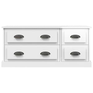 TV skříňka bílá vysoký lesk 100 x 35,5 x 45 cm kompozitní dřevo - obrázek 6