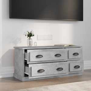 TV skříňka betonově šedá 100 x 35,5 x 45 cm kompozitní dřevo - obrázek 3