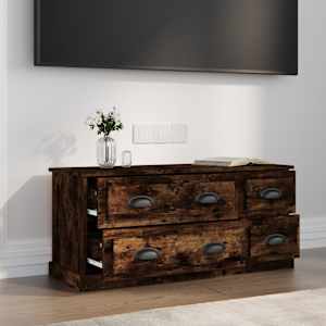 TV skříňka kouřový dub 100 x 35,5 x 45 cm kompozitní dřevo - obrázek 3