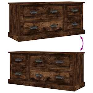 TV skříňka kouřový dub 100 x 35,5 x 45 cm kompozitní dřevo - obrázek 8