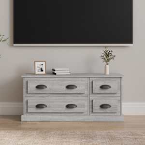TV skříňka šedá sonoma 100 x 35,5 x 45 cm kompozitní dřevo - obrázek 1