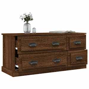 TV skříňka hnědý dub 100 x 35,5 x 45 cm kompozitní dřevo - obrázek 5