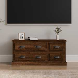 TV skříňka hnědý dub 100 x 35,5 x 45 cm kompozitní dřevo - obrázek 1