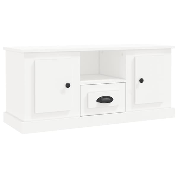 vidaXL telerikapp, valge, 100 x 35,5 x 45 cm, tehispuit