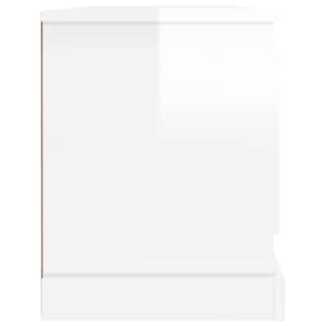 TV skříňka bílá vysoký lesk 100 x 35,5 x 45 cm kompozitní dřevo - obrázek 7