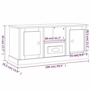 TV skříňka dub sonoma 100 x 35,5 x 45 cm kompozitní dřevo - obrázek 10