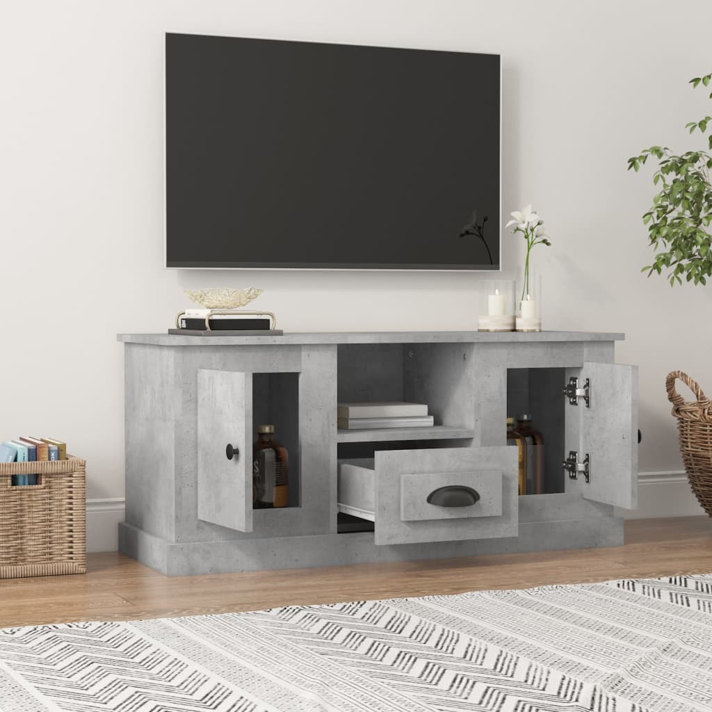 TV skříňka betonově šedá 100 x 35,5 x 45 cm kompozitní dřevo