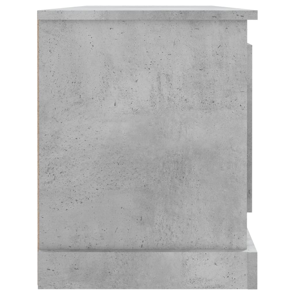 Comodă TV, gri beton, 100×35,5×45 cm, lemn prelucrat