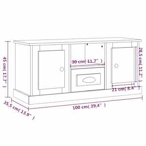 TV skříňka betonově šedá 100 x 35,5 x 45 cm kompozitní dřevo - obrázek 10