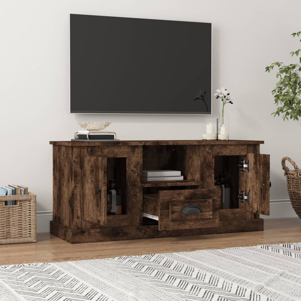 TV skříňka kouřový dub 100 x 35,5 x 45 cm kompozitní dřevo