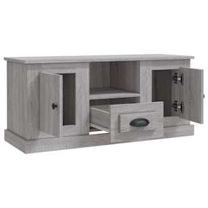 TV skříňka šedá sonoma 100 x 35,5 x 45 cm kompozitní dřevo - obrázek 8