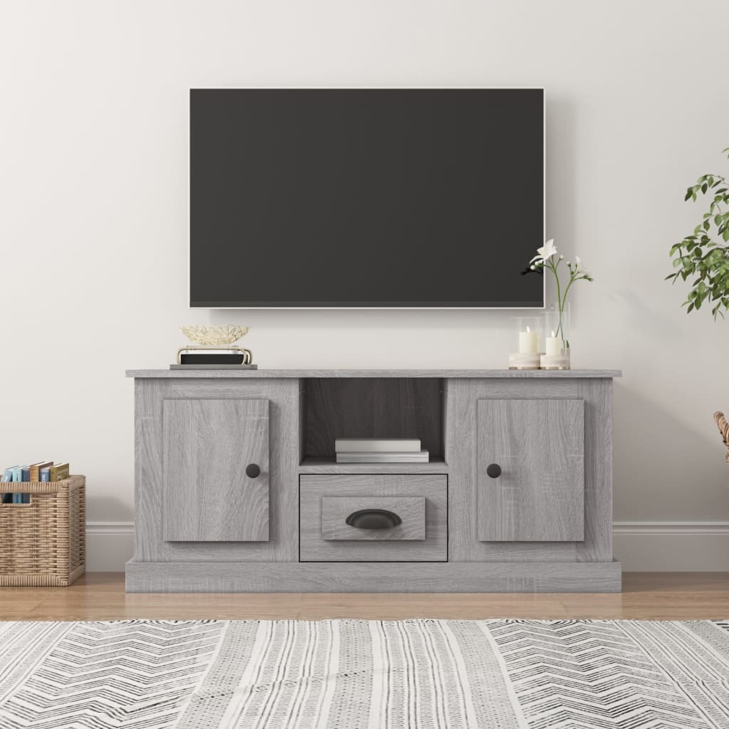 TV-Schrank Grau Sonoma 100×35,5×45 cm Holzwerkstoff