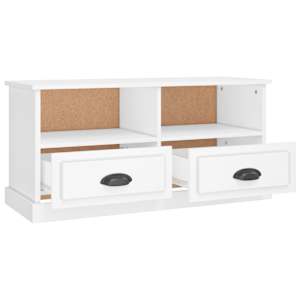 TV skříňka bílá 93 x 35,5 x 45 cm kompozitní dřevo - obrázek 8